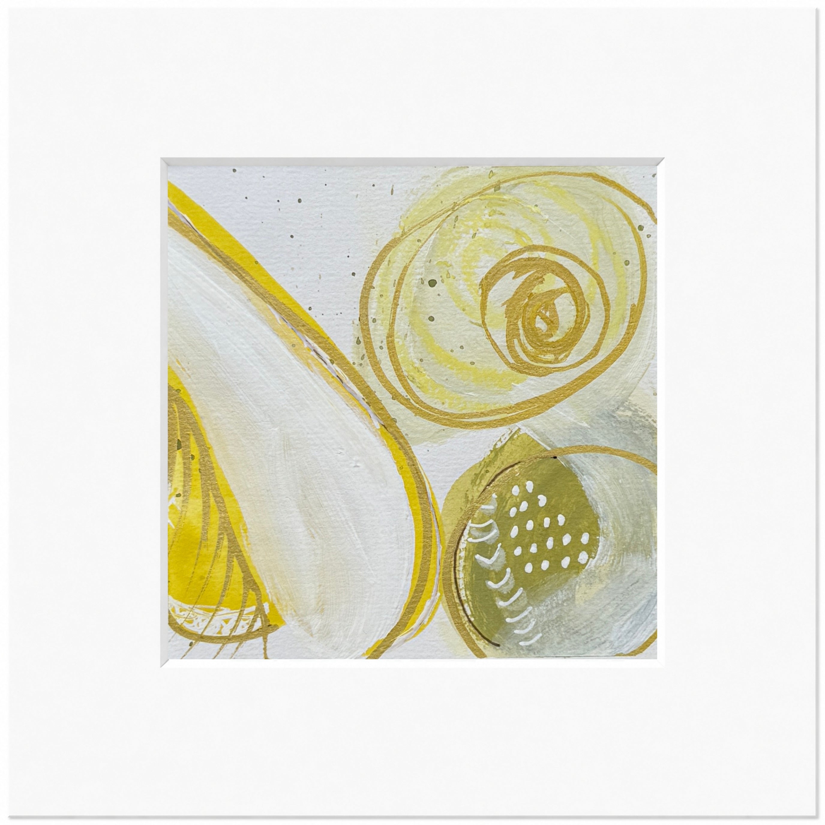 Sweet Lemon 2 - Original Painting Mixed media 20x20 cm